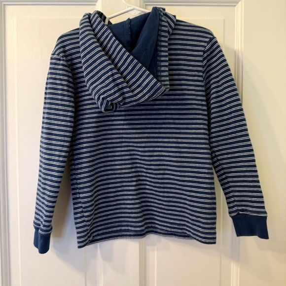 Janie and Jack Blue and White Nautical Hoodie - Picture 3 of 5